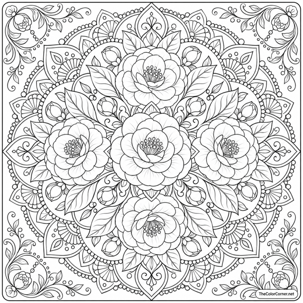 Camellia Mandala