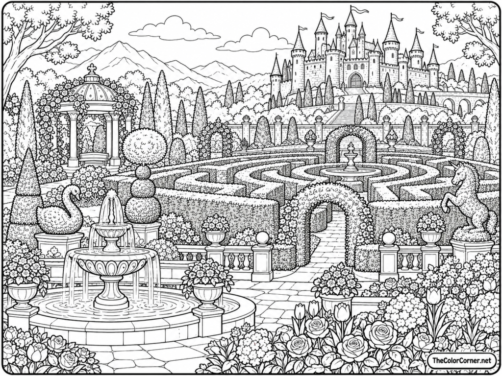 Castle Garden Hedge Maze