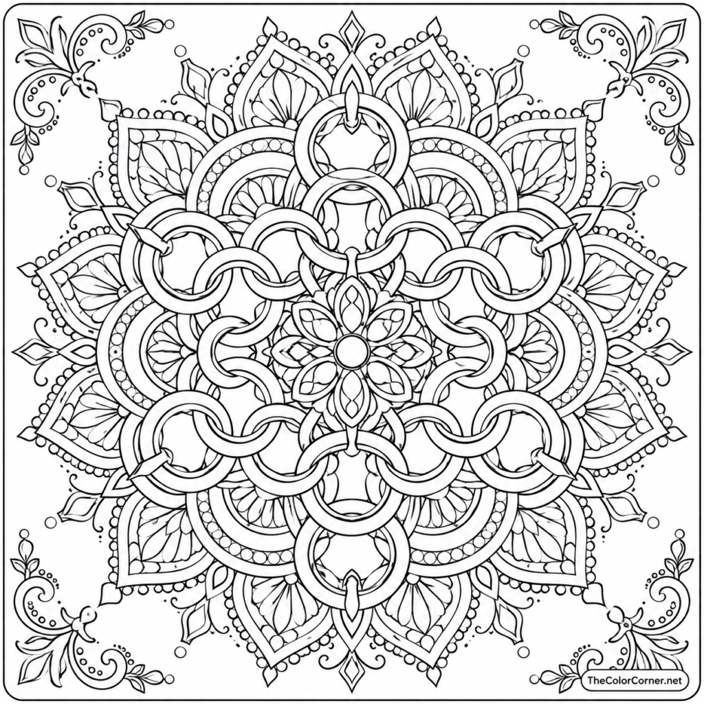 Chainmail Pattern Mandala