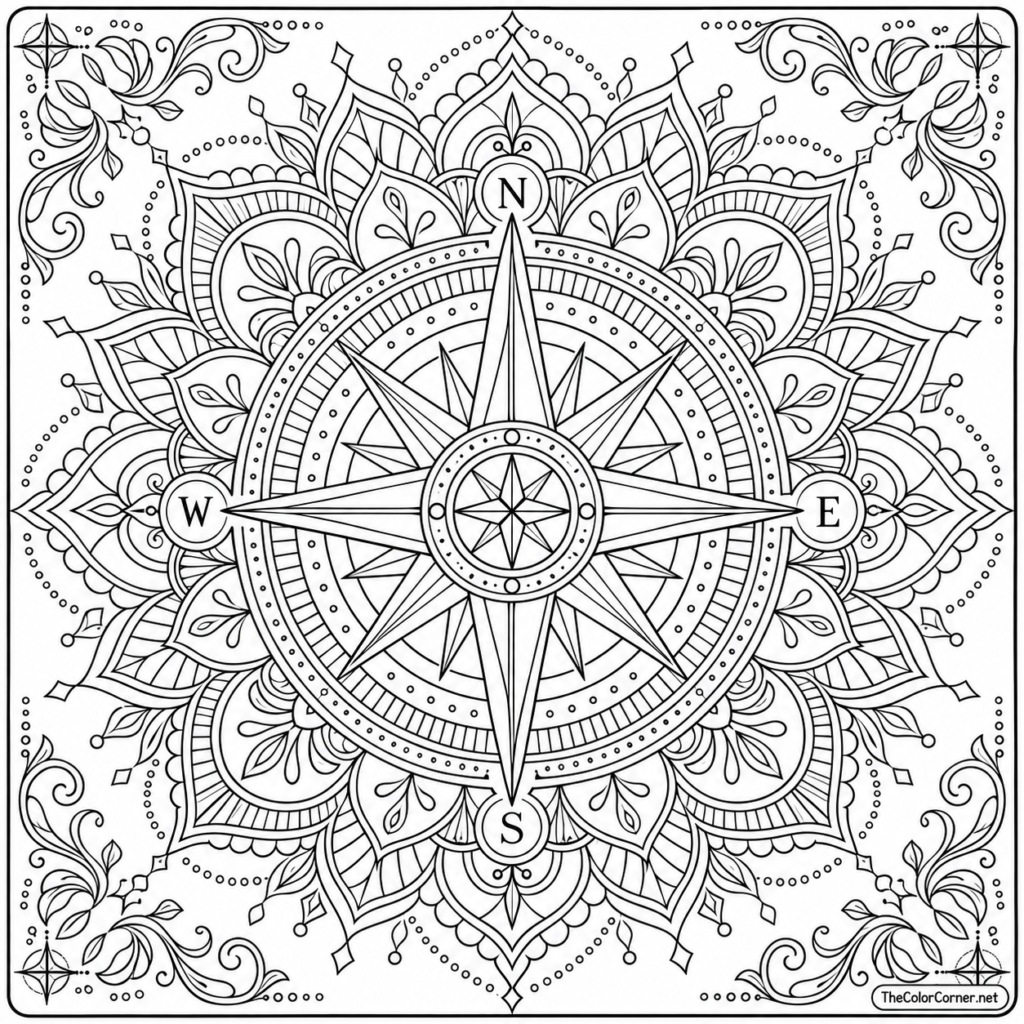 Compass Rose Mandala