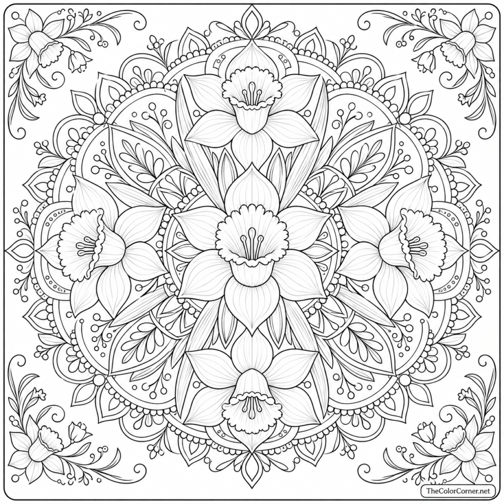 Daffodil Mandala