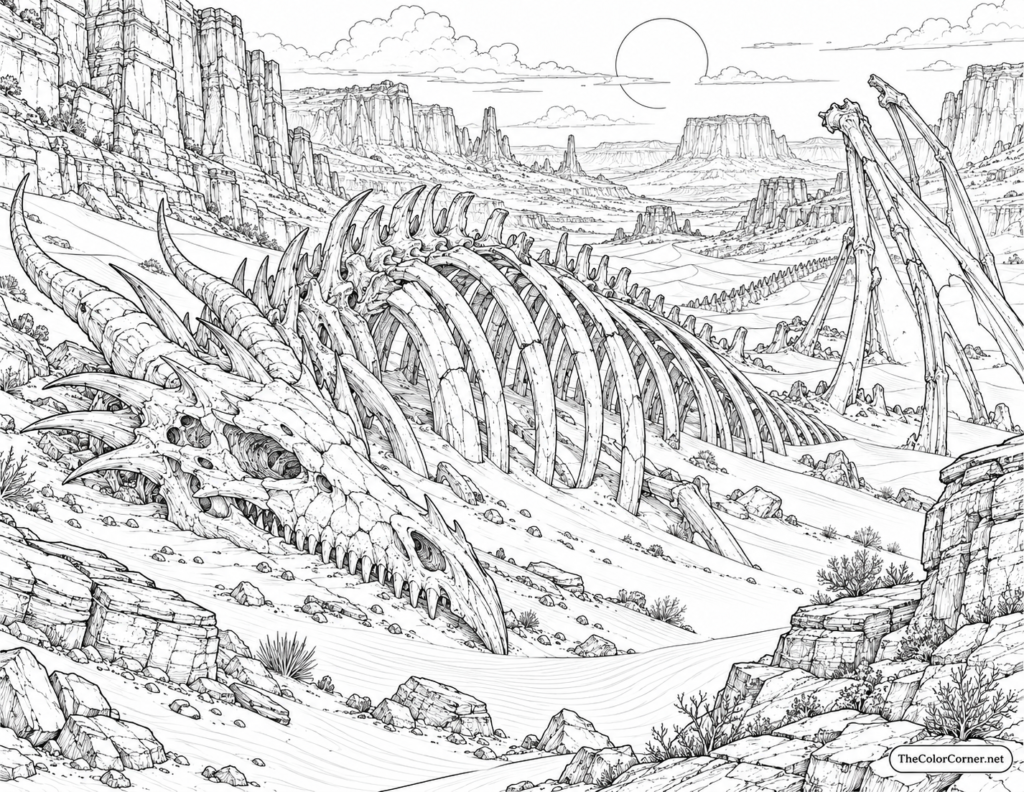 Dragon Skeleton Desert Canyon