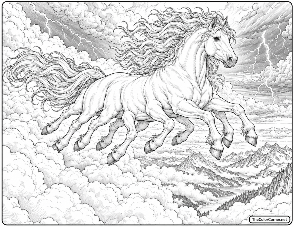 Eight Legged Horse Storm Clouds