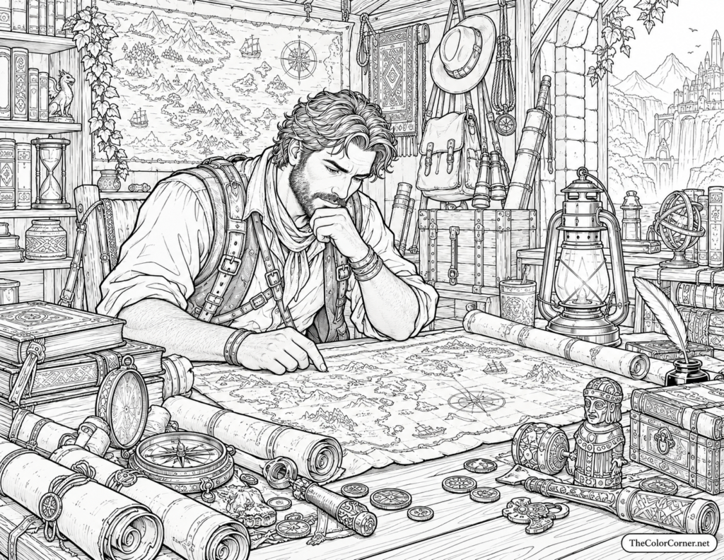Explorer Ancient Map Lanternlight