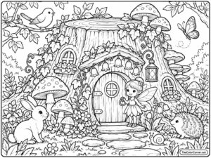 Fairy House In A Tree Stump