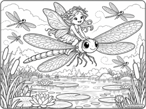 Fairy Riding A Dragonfly