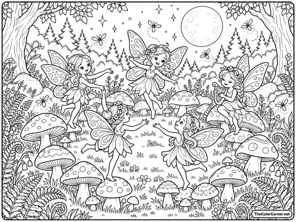 Fairy Ring Of Mushrooms