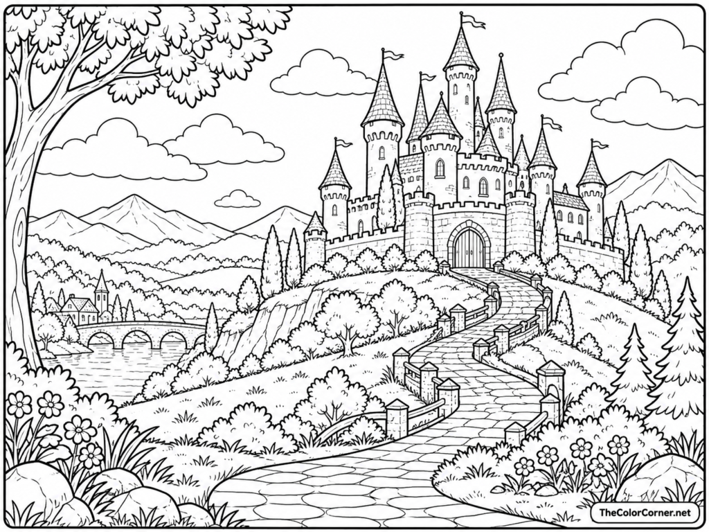 Fairy Tale Castle On A Hilltop