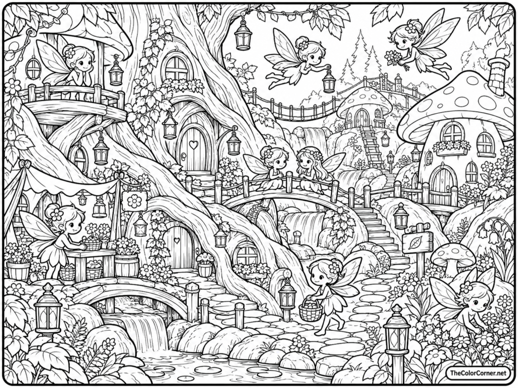 Fairy Village In The Forest