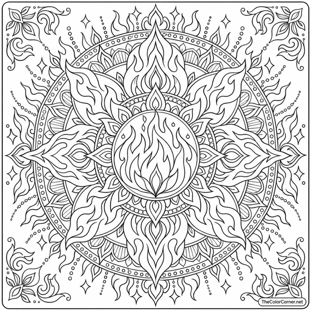 Fire Flame Mandala