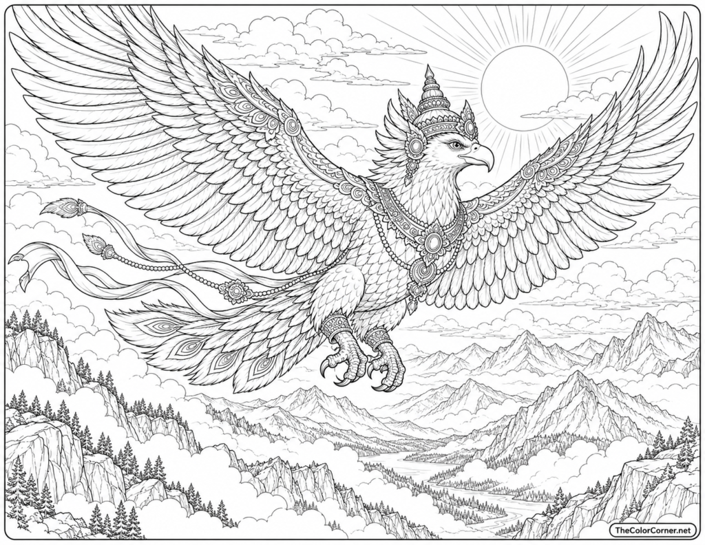 Garuda Soaring Mountains