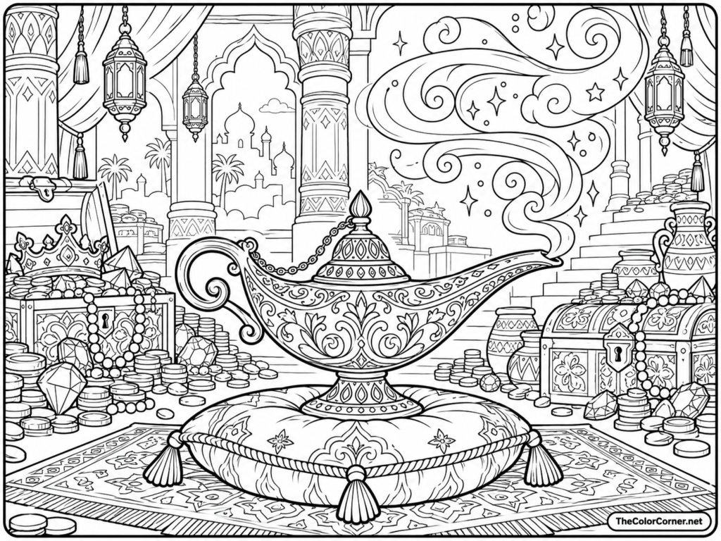 Genie Lamp With Magic Smoke