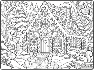 Gingerbread House In The Woods