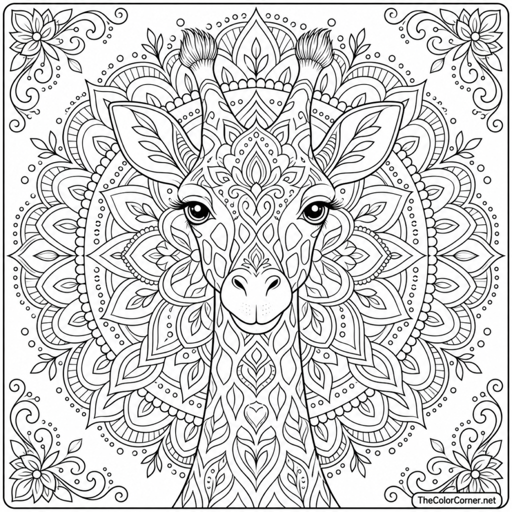 Giraffe Mandala