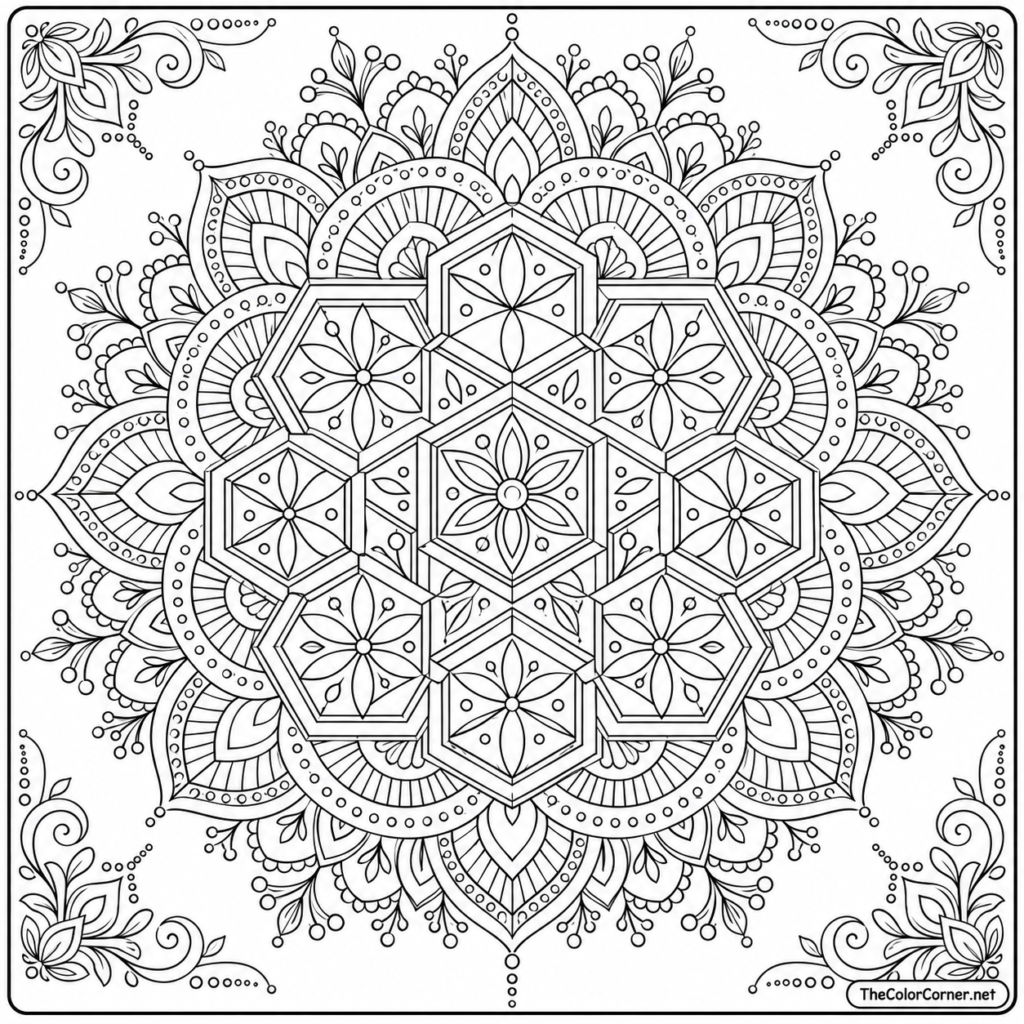 Hexagon Lattice Mandala