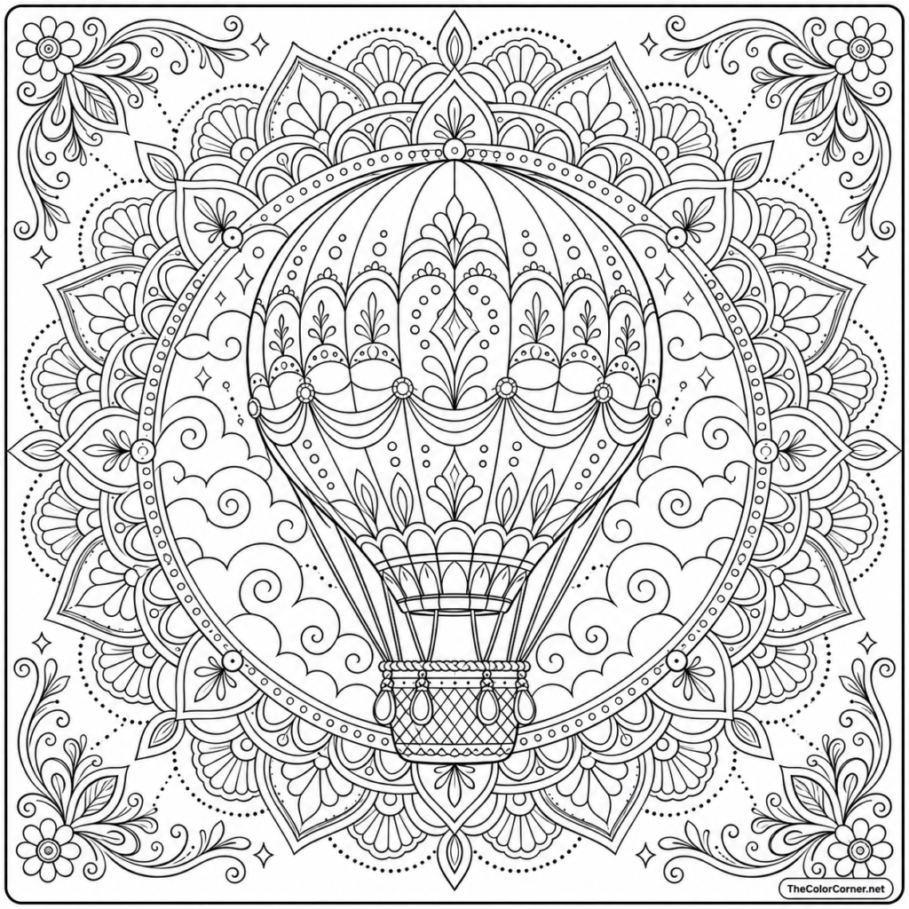 Hot Air Balloon Mandala