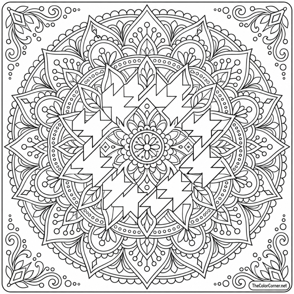 Houndstooth Mandala