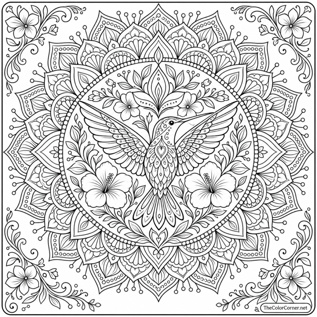 Hummingbird Mandala