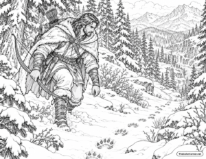 Hunter Snowy Pine Forest