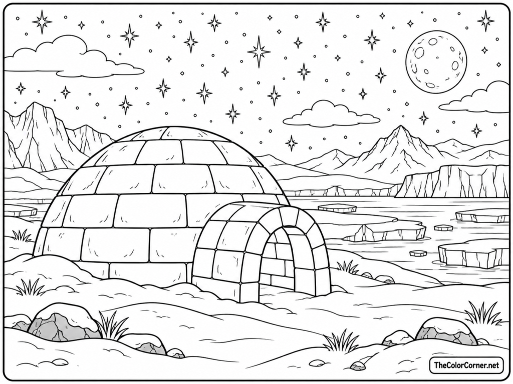 Igloo In The Snowy Arctic