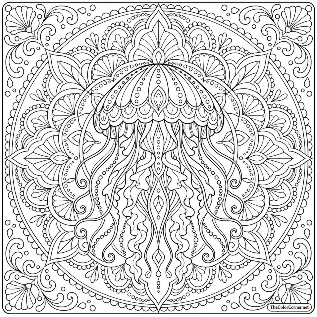 Jellyfish Mandala