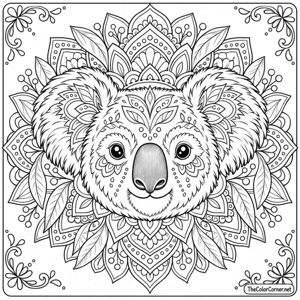 Koala Mandala Face