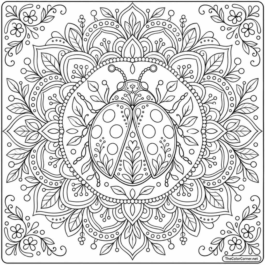 Ladybug Mandala