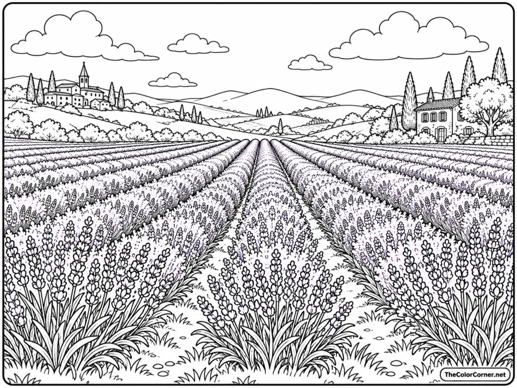 Lavender Field In Bloom