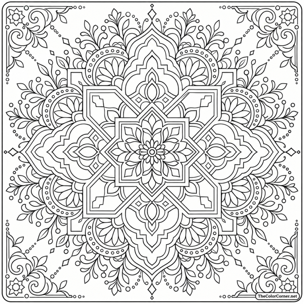 Moroccan Tile Mandala