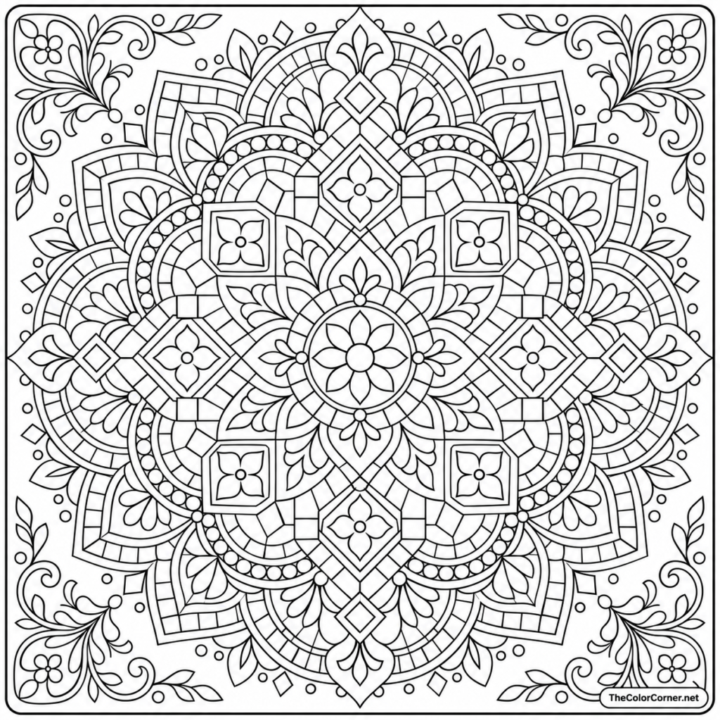 Mosaic Tile Mandala