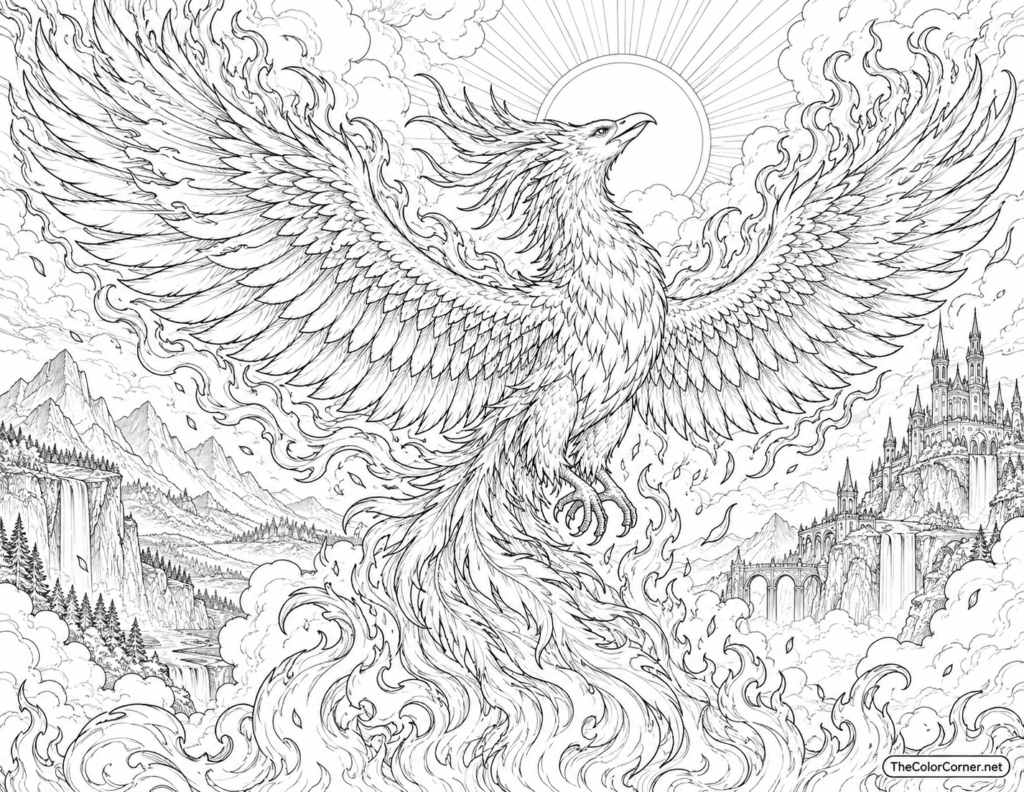 Phoenix Rising Flames