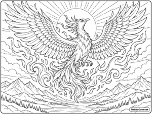 Phoenix Rising In The Sky