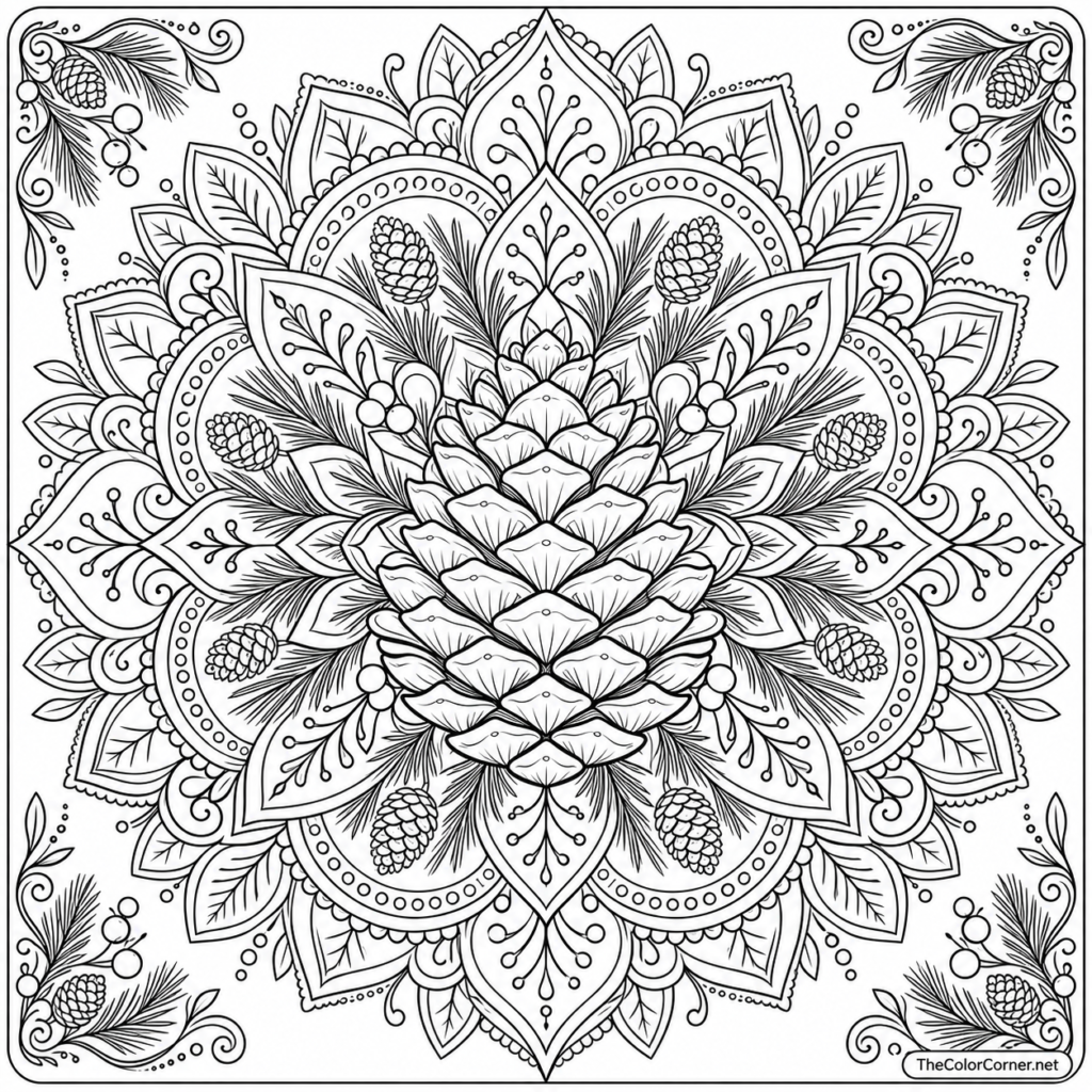 Pinecone Mandala
