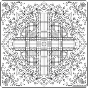 Plaid Tartan Mandala