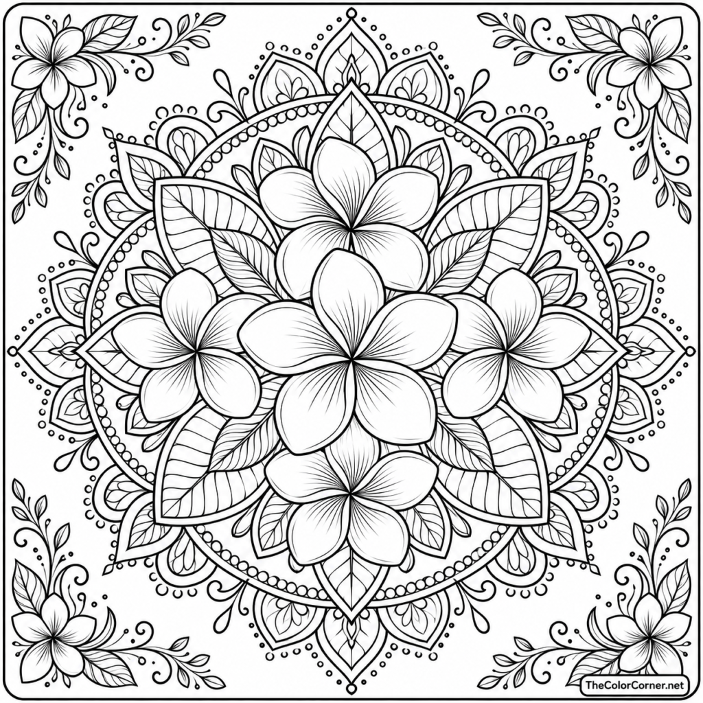 Plumeria Mandala
