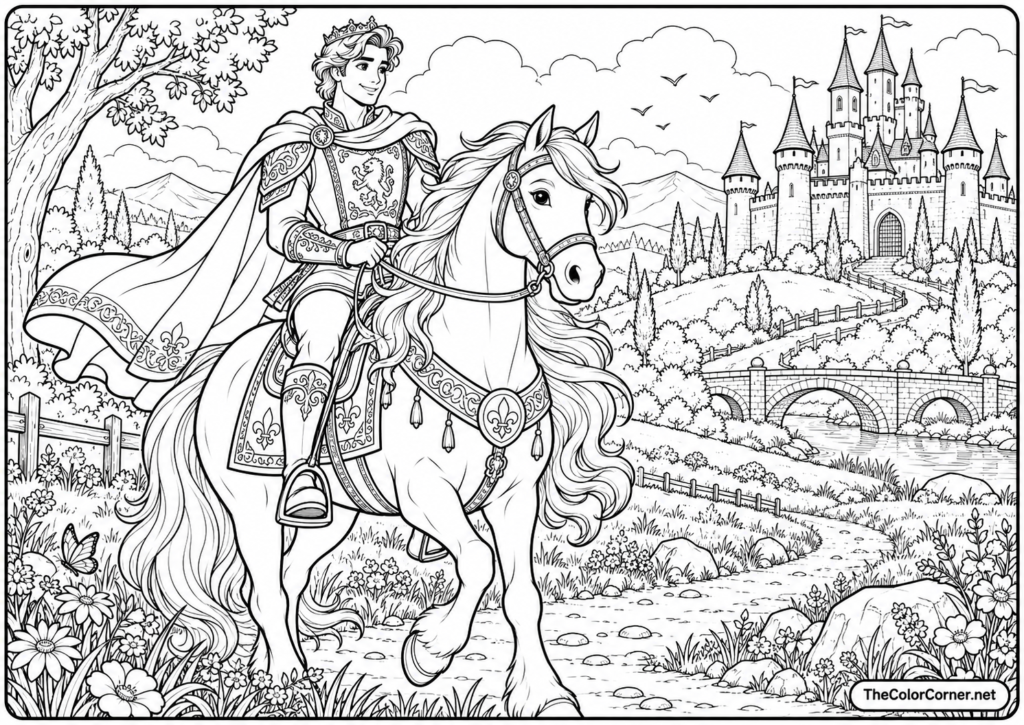 Prince Riding A White Horse