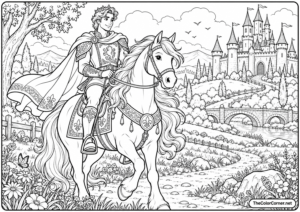 Prince Riding A White Horse