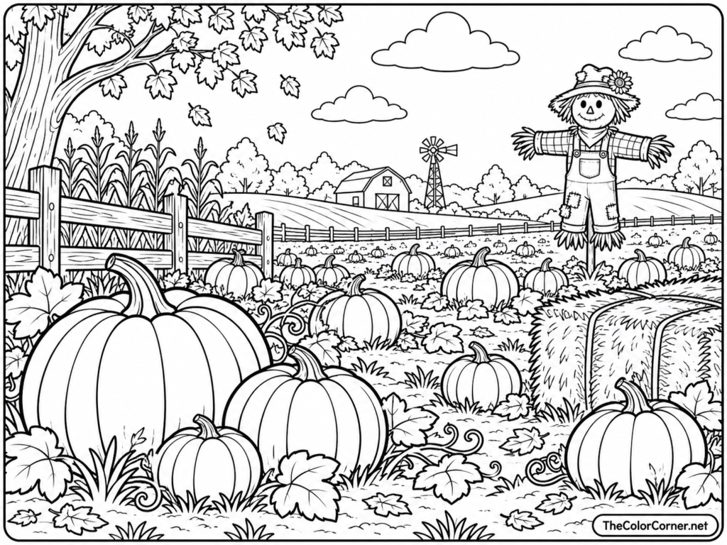 Pumpkin Patch In Autumn