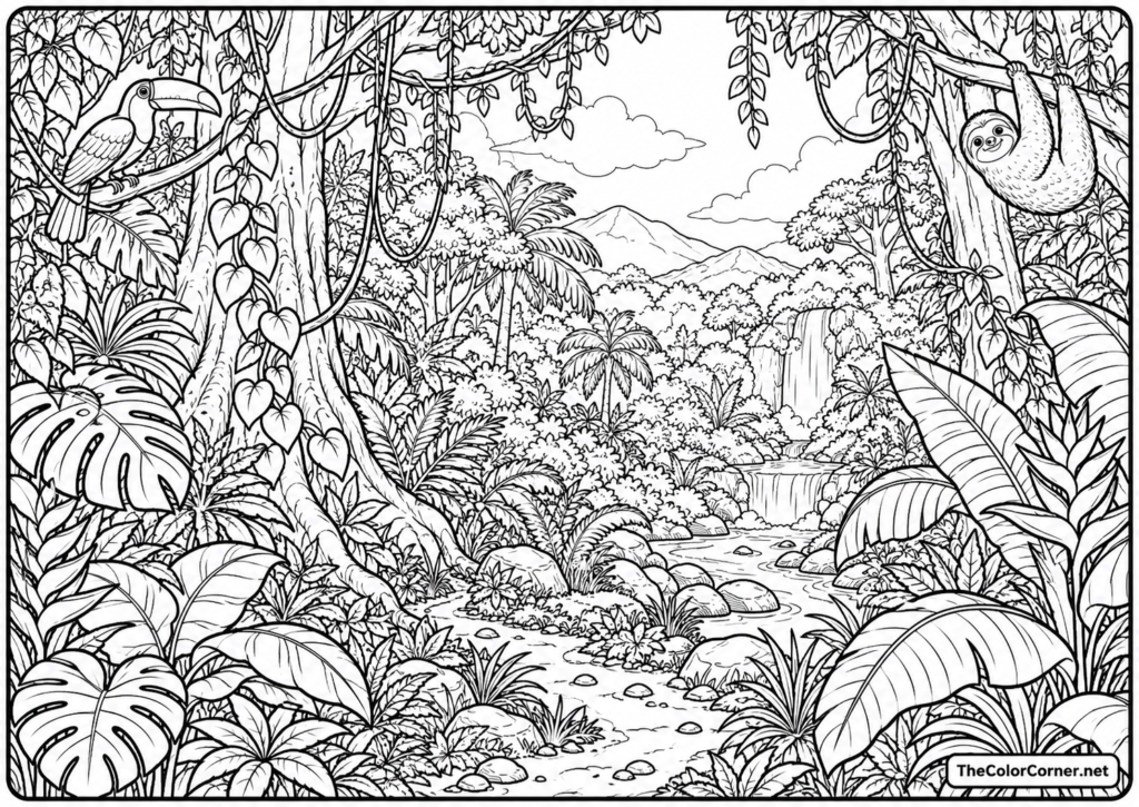Rainforest Canopy With Vines