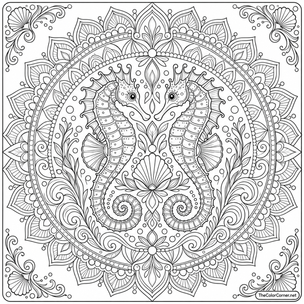 Seahorse Mandala