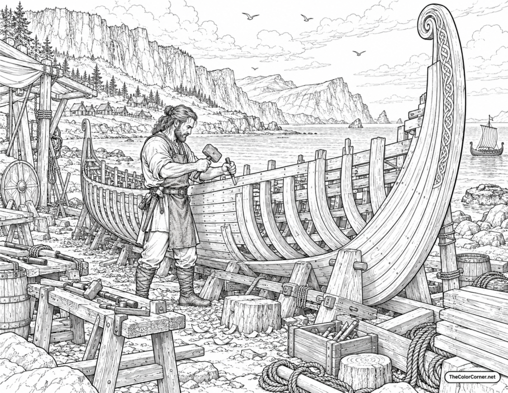 Shipwright Longship Rocky Shore