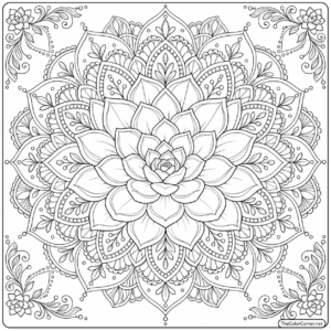 Succulent Mandala