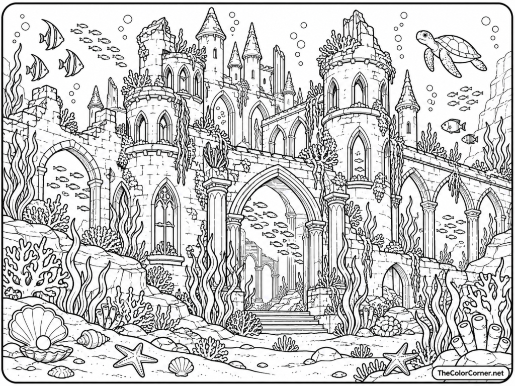Sunken Underwater Castle