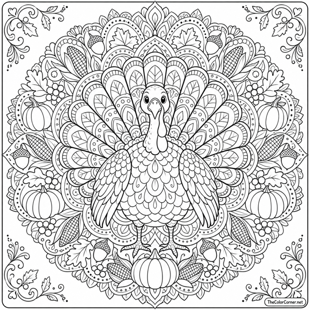 Thanksgiving Turkey Mandala