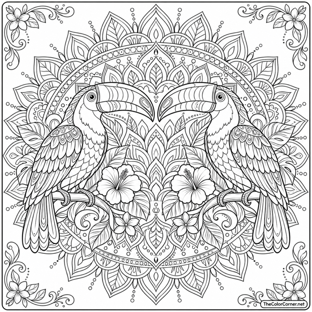 Toucan Mandala