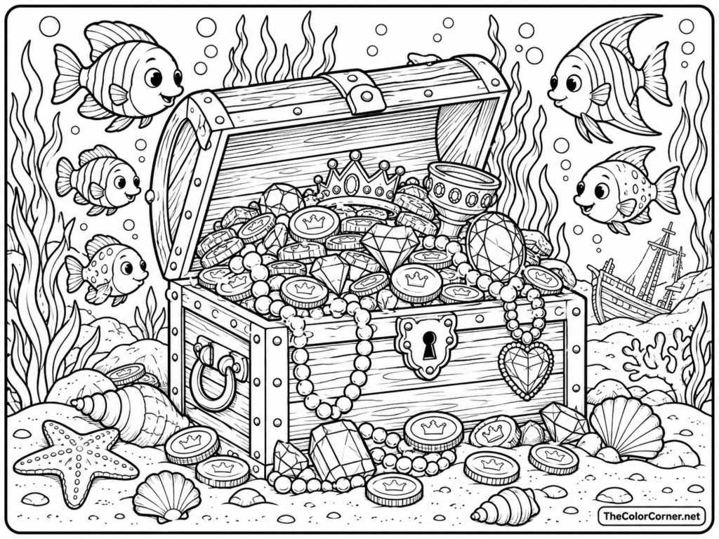 Treasure Chest On The Ocean Floor