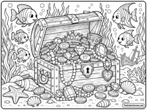 Treasure Chest On The Ocean Floor