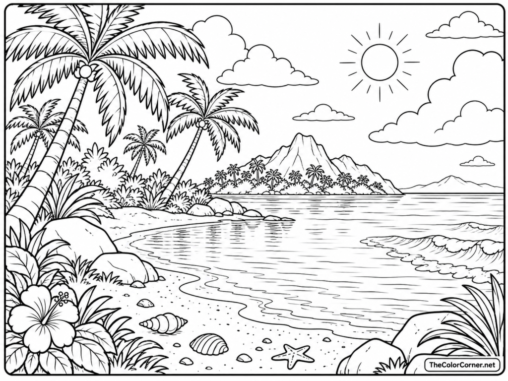 Tropical Island Lagoon