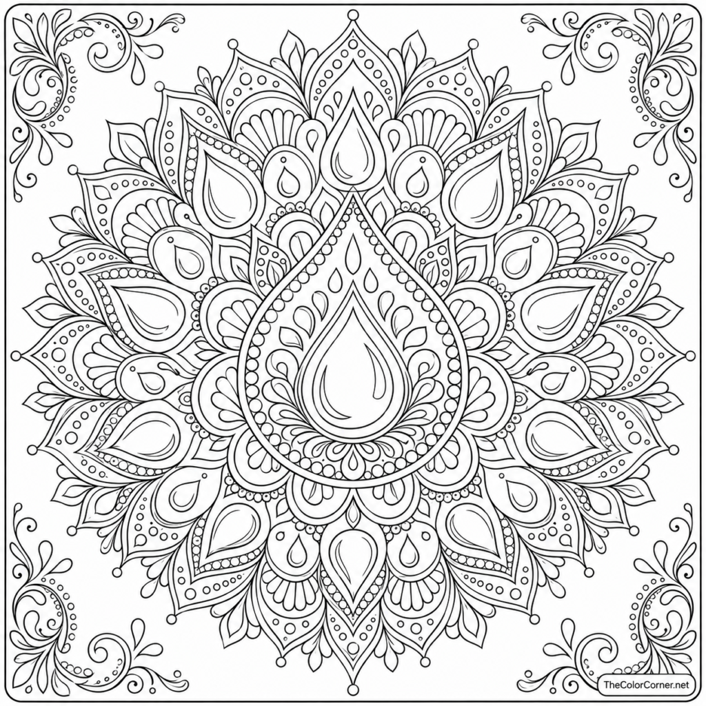 Water Droplet Mandala