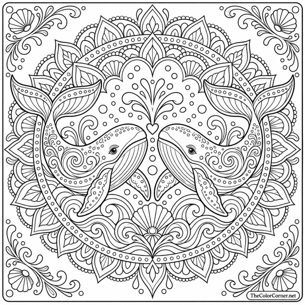 Whale Mandala